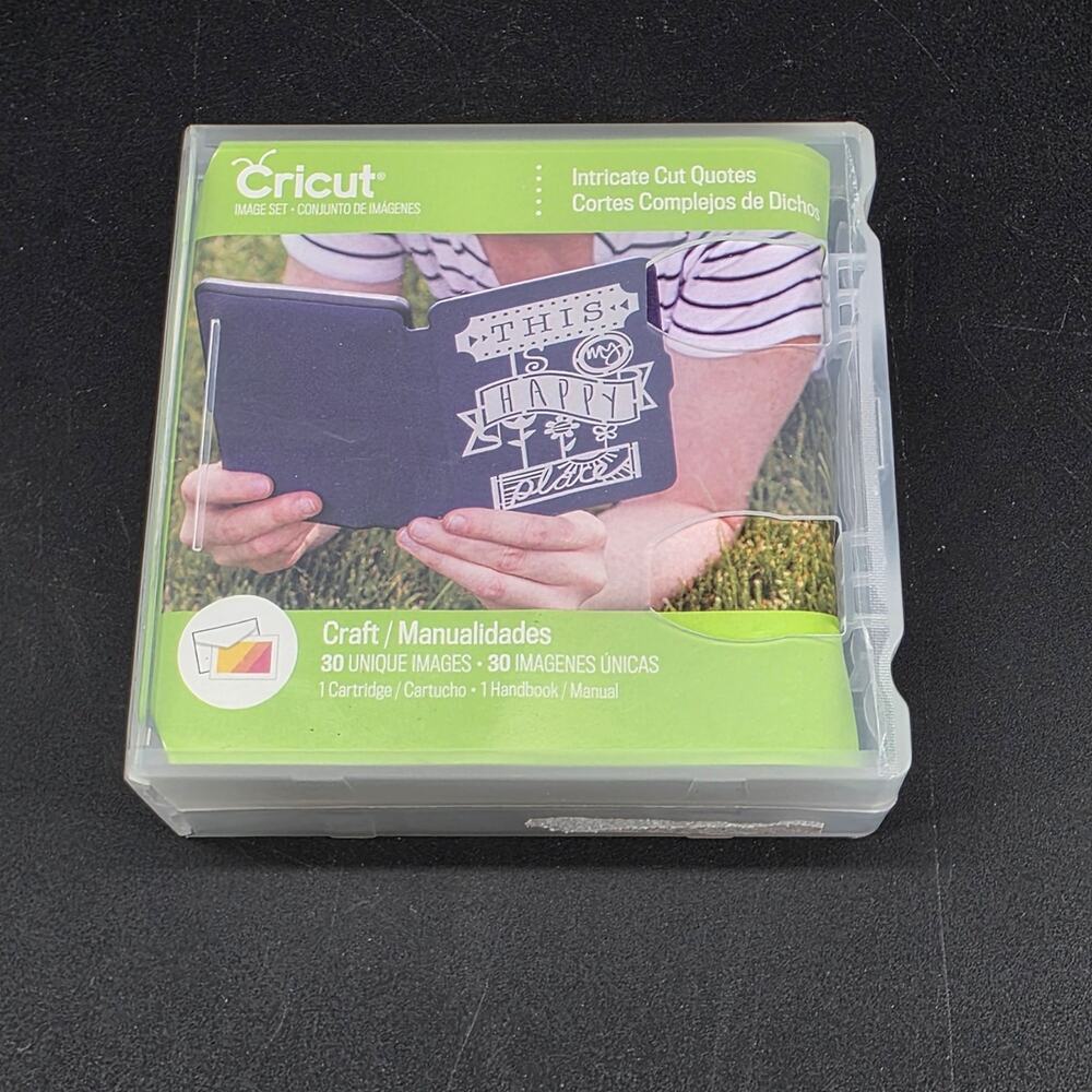 Cricut Intricate Cut Quotes Die Cutting Cartridge Image Set w/Handbook